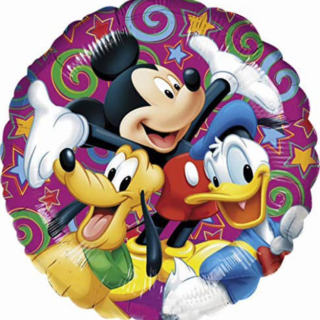 ANAGRAM 18" Mickey y amigos fondo fucsia