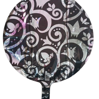 ANAGRAM CIRCULO Estampado 18" negro arabesco plata