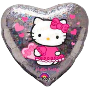 ANAGRAM 18" HELLO KITTY corazón holográfico