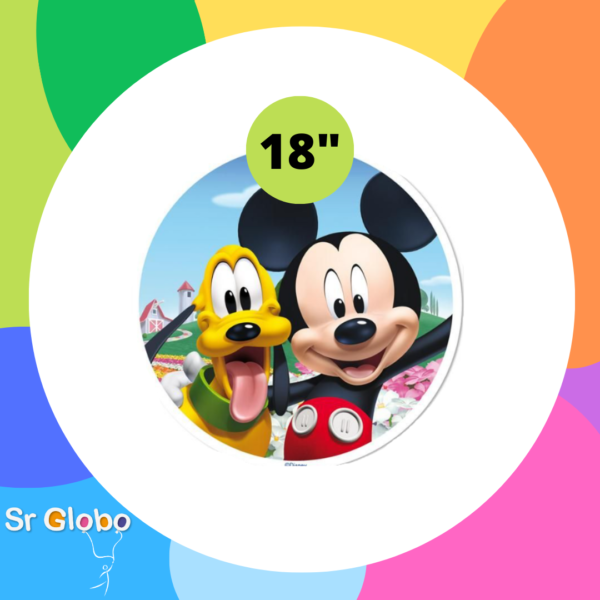 Mickey y Pluto 18"