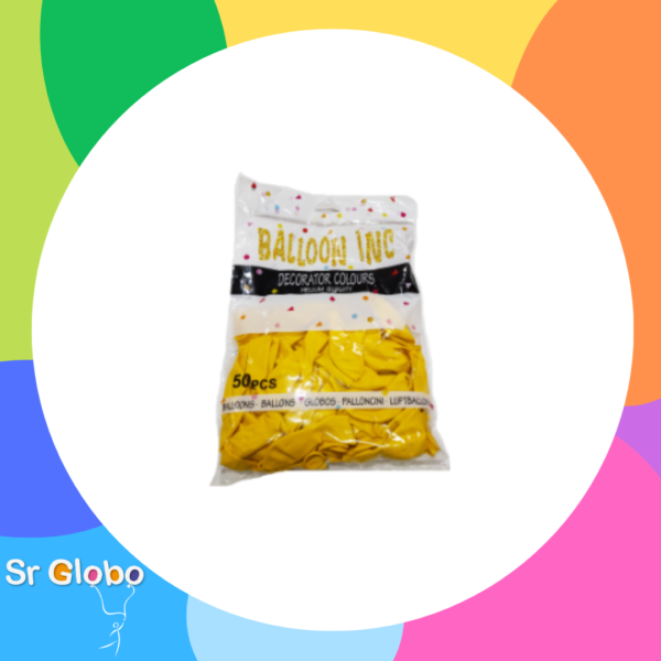 BALLOON INC Latex economico 9" std Amarillo