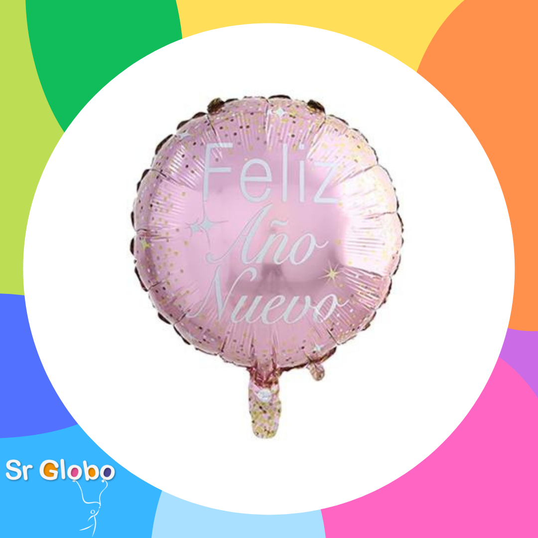 Feliz Año Nuevo 18" rosa