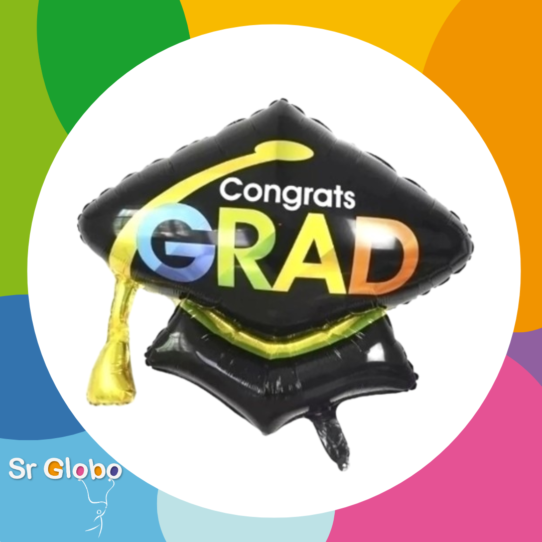 Congrats grad 24" gorro de egresado birrete