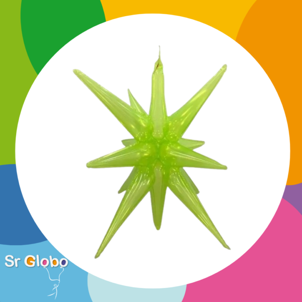 Estrella 3D 22" cristal verde