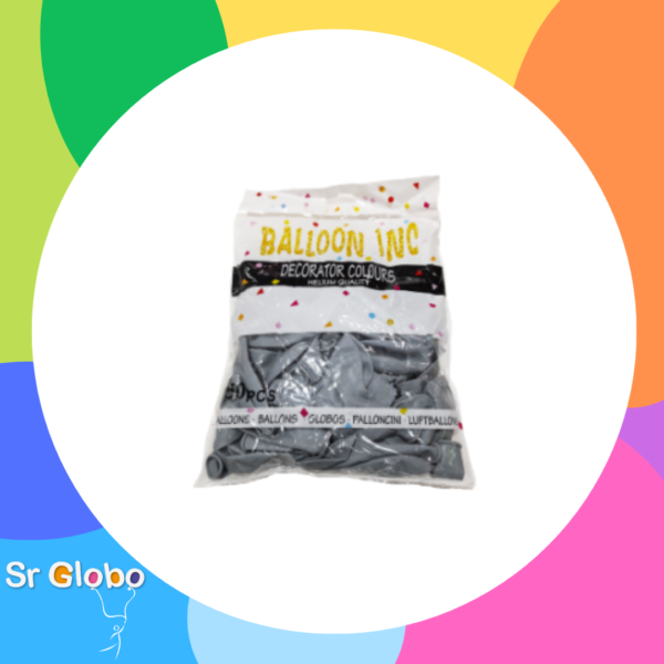 BALLOON INC Latex economico 9" std Gris