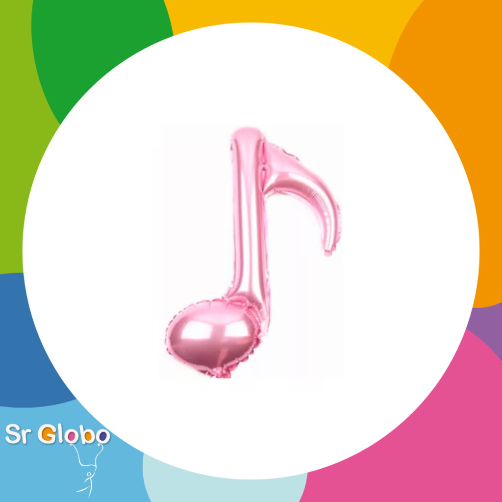 Nota Sol Rosa Nota musical 14″ rosa – Sr Globo