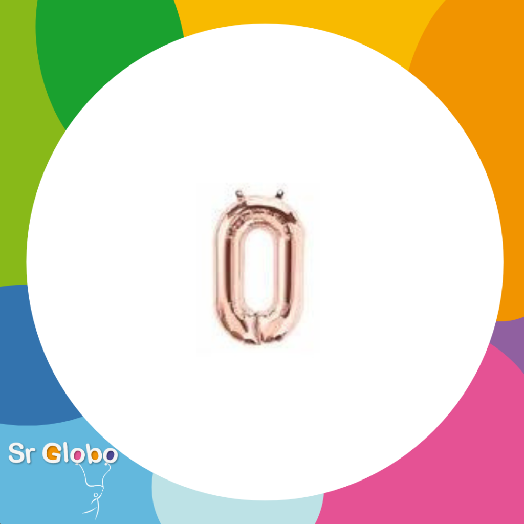 Letra O 14″ rosa gold – Sr Globo