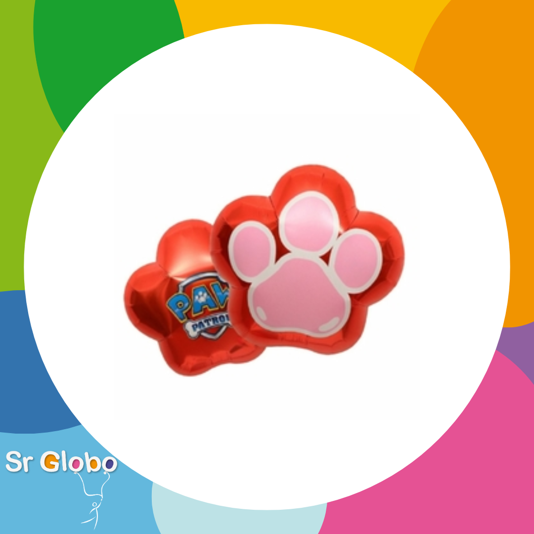 14" huella perro paw patrol rojo