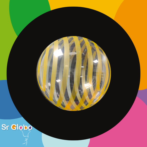 Burbuja 18" rayada amarillo