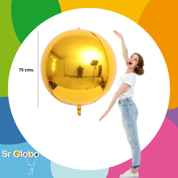 Esfera orbz gigante 75 cms. dorado