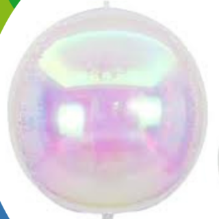 Esfera orbz gigante 50". iridiscente tornasol