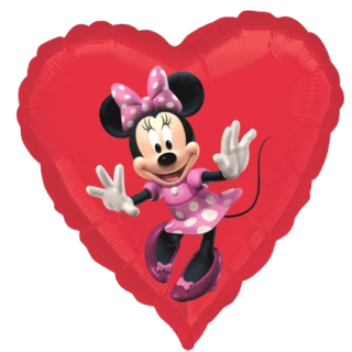 ANAGRAM 18" Minnie corazon cuerpo entero con fondo rojo