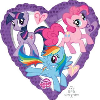 ANAGRAM 18" MY LITTLE PONY corazon violeta