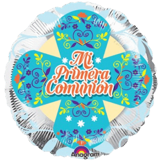 ANAGRAM 18" COMUNIÓN CRUZ CELESTE