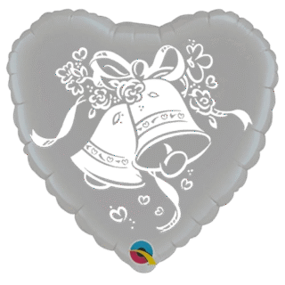 ANAGRAM 18" Corazon plata campanas