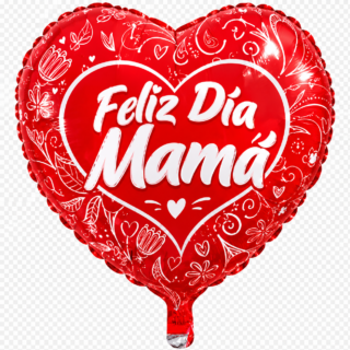 KALEIDOSCOPE Feliz día Mamá 18" en forma de corazón rojo