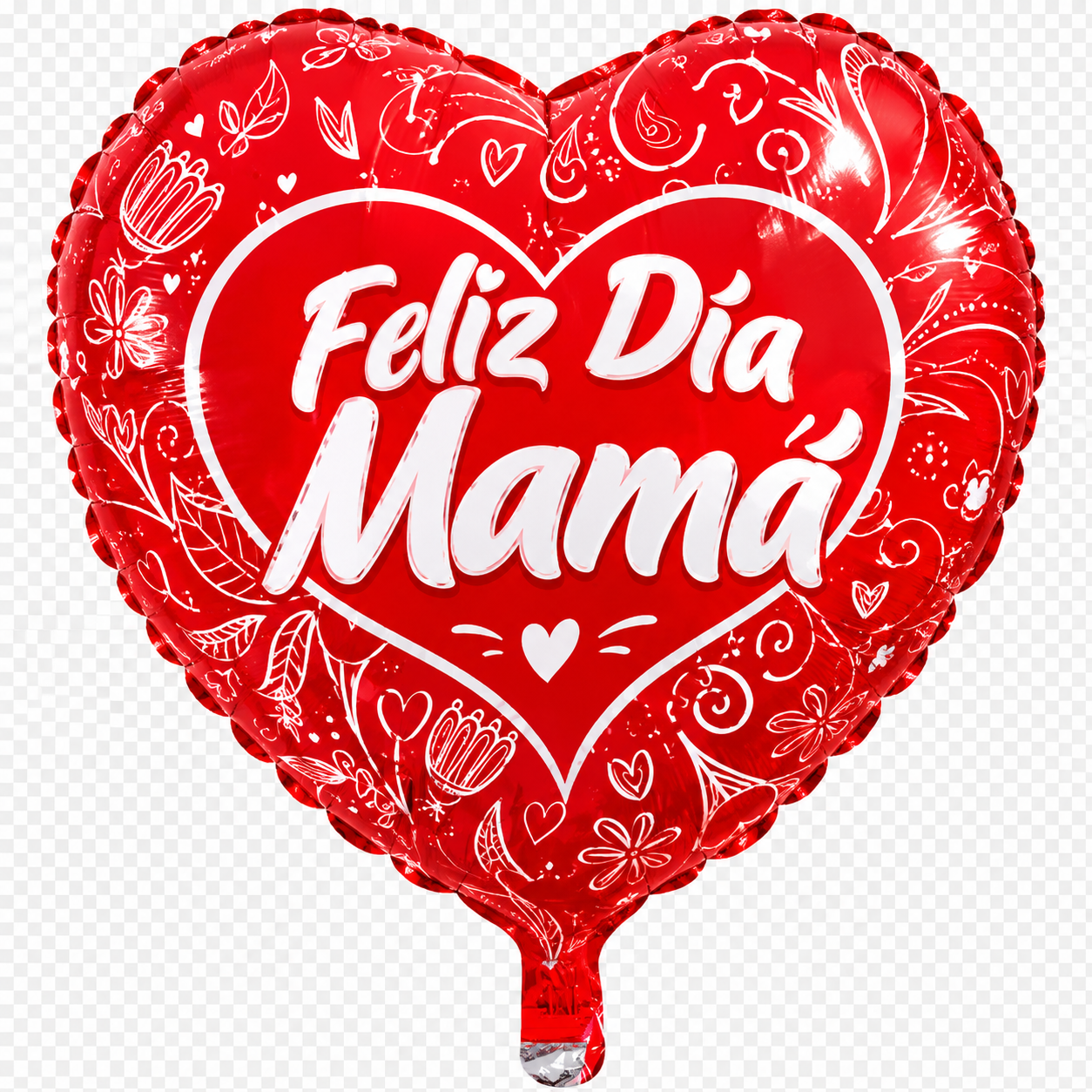 KALEIDOSCOPE Feliz día Mamá 18" en forma de corazón rojo