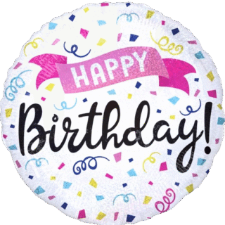 ANAGRAM 18" Happy Birthday holografico confetti