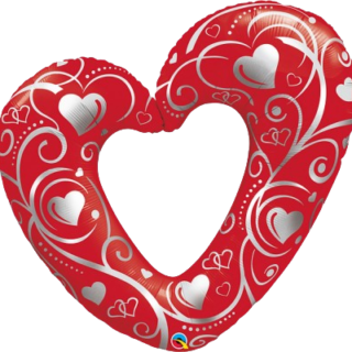 ANAGRAM  14" Corazon silueta arabesco