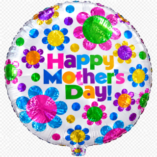 ANAGRAM 18" Happy Mother's Day con flores holográficas