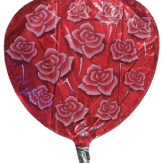 ANAGRAM 18" Corazon Estampado  rojo con Rosas