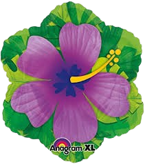 ANAGRAM 18" FLOR HIBISCUS VIOLETA