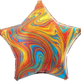 ANAGRAM Estrella Marmolado 18" naranja