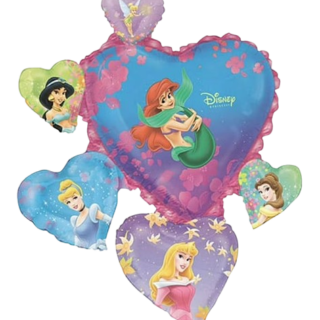 ANAGRAM 24" PRINCESAS CORAZONES ROSA