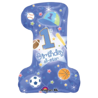 ANAGRAM  36" Nro 1 Corona "1st birthday all star"