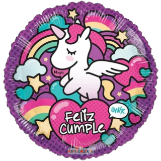 ANAGRAM 36" Unicornio  violeta "Feliz Cumple"
