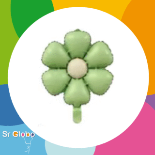 Flor 18" mate/satin verde pastel