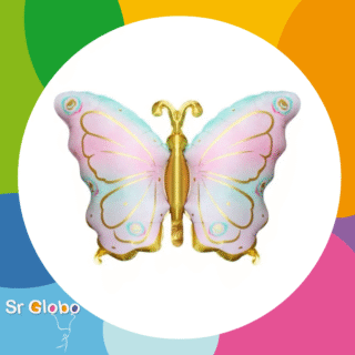 Mariposa 24" degarde pastel con dorado