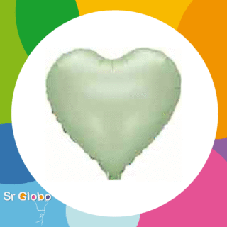 Corazón 18″ verde nude edition 🔥25% OFF🔥 (5 unidades)