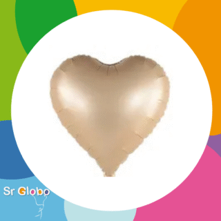 Corazón 18″ arena satin 🔥25% OFF🔥 (5 unidades)