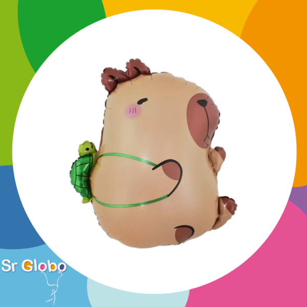 Capibara 14" con mochila de tortuga