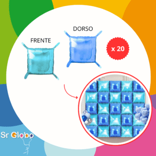 Cuadrados para pared (20 unidades) doble azul y celeste ⚠️LEER DESCRIPCIÓN