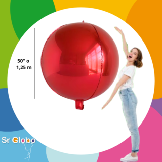 Esfera orbz gigante 50"/1.25m rojo (2 unidades)