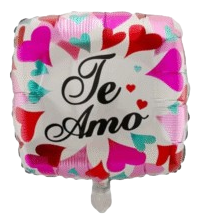 9" cuadrado te amo blanco