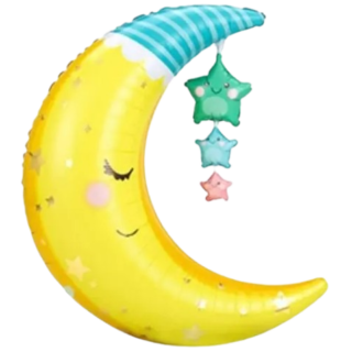 40" Luna con estrellas