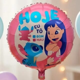 18" lilo y stich fondo rosa