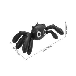 Araña 3D 1,50 metros negro mate halloween
