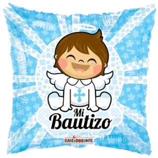 ANAGRAM 9" Bautismo celeste cuadrado