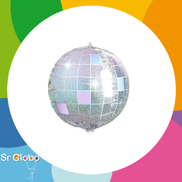 ORBZ 22" bola boliche disco plata y pastel