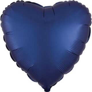 Corazon Satin 18" azul petroleo 🔥25% OFF🔥 (5 unidades)