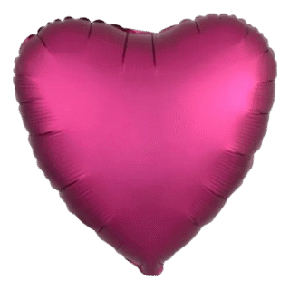 ANAGRAM Corazón Satin 18" bordo