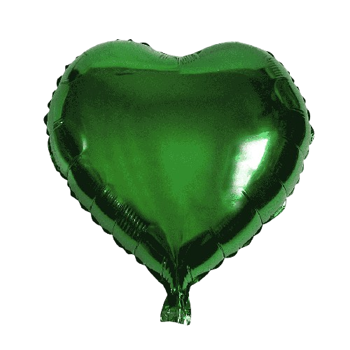 Corazon Metal 18" verde hoja 🔥25% OFF🔥 (5 unidades)
