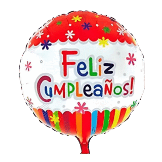 Circulo 18" Feliz Cumpleaños #321