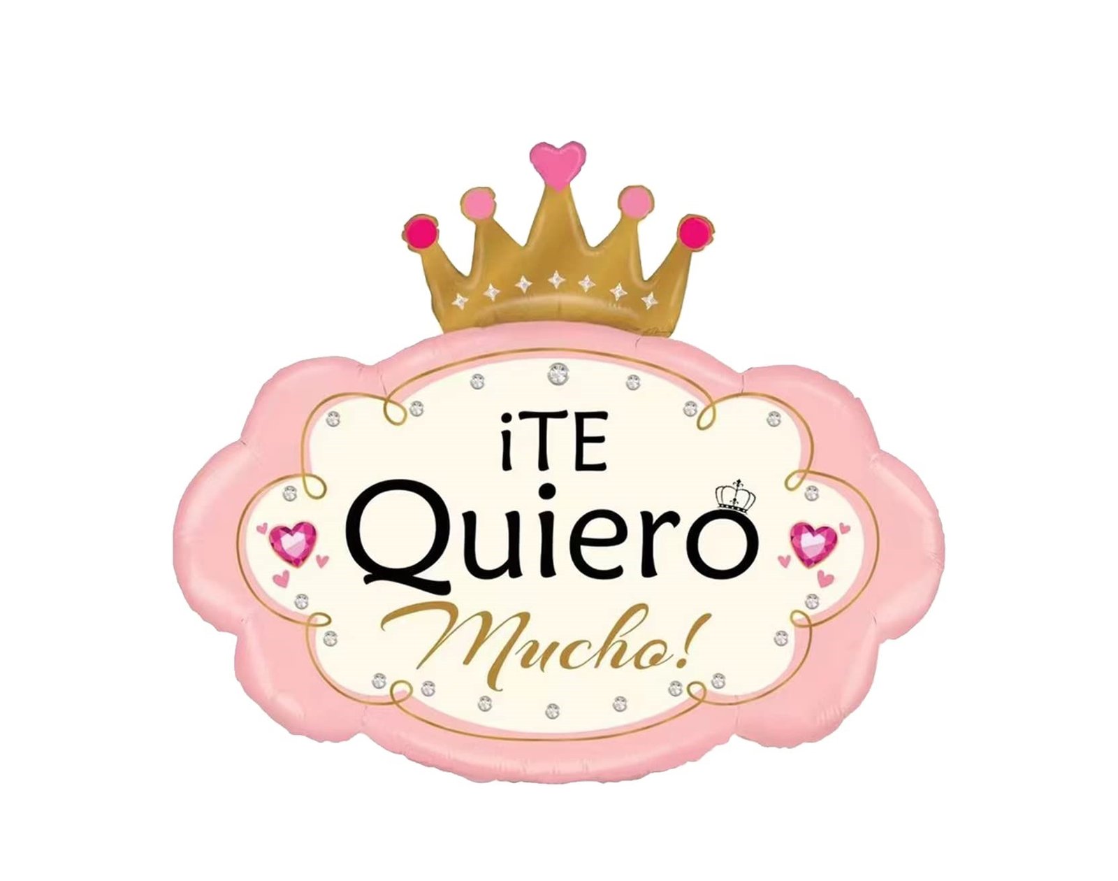 24" nube rosa "te quiero mucho"