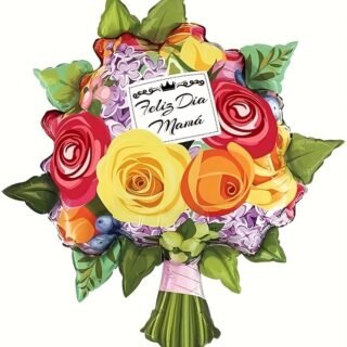24" ramo de flores "feliz día mamá"