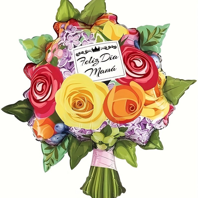 24" ramo de flores "feliz día mamá"